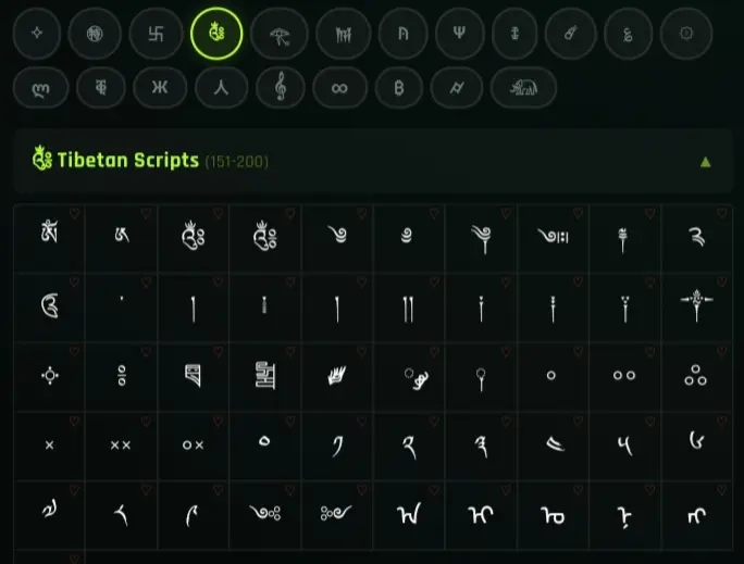 Unicode character blocks and gaming symbols visual guide 2026